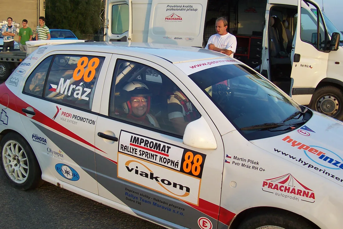 Škoda Fabia A5 se startovním číslem 88 – Rallysprint Kopná 2009